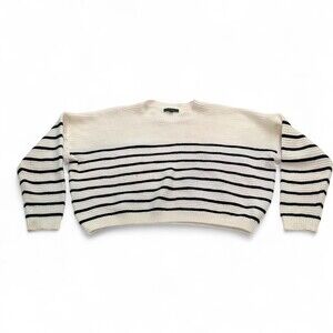 Miroh Striped Cropped Crewneck Sweater - Women's L